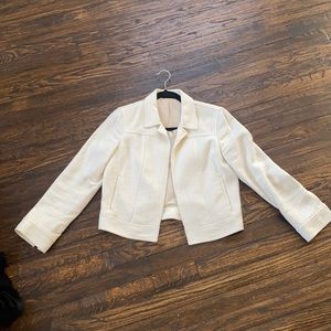 White tweed Theory jacket